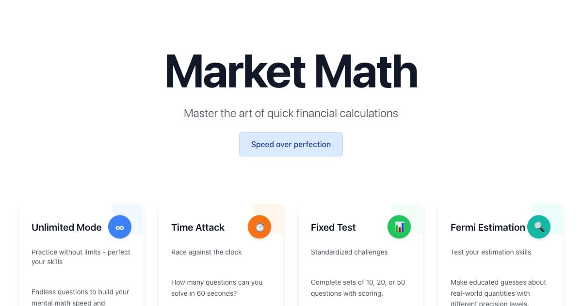 Preview of Market Math